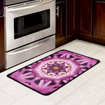 Pink Kaleidoscope Print Kitchen Mat