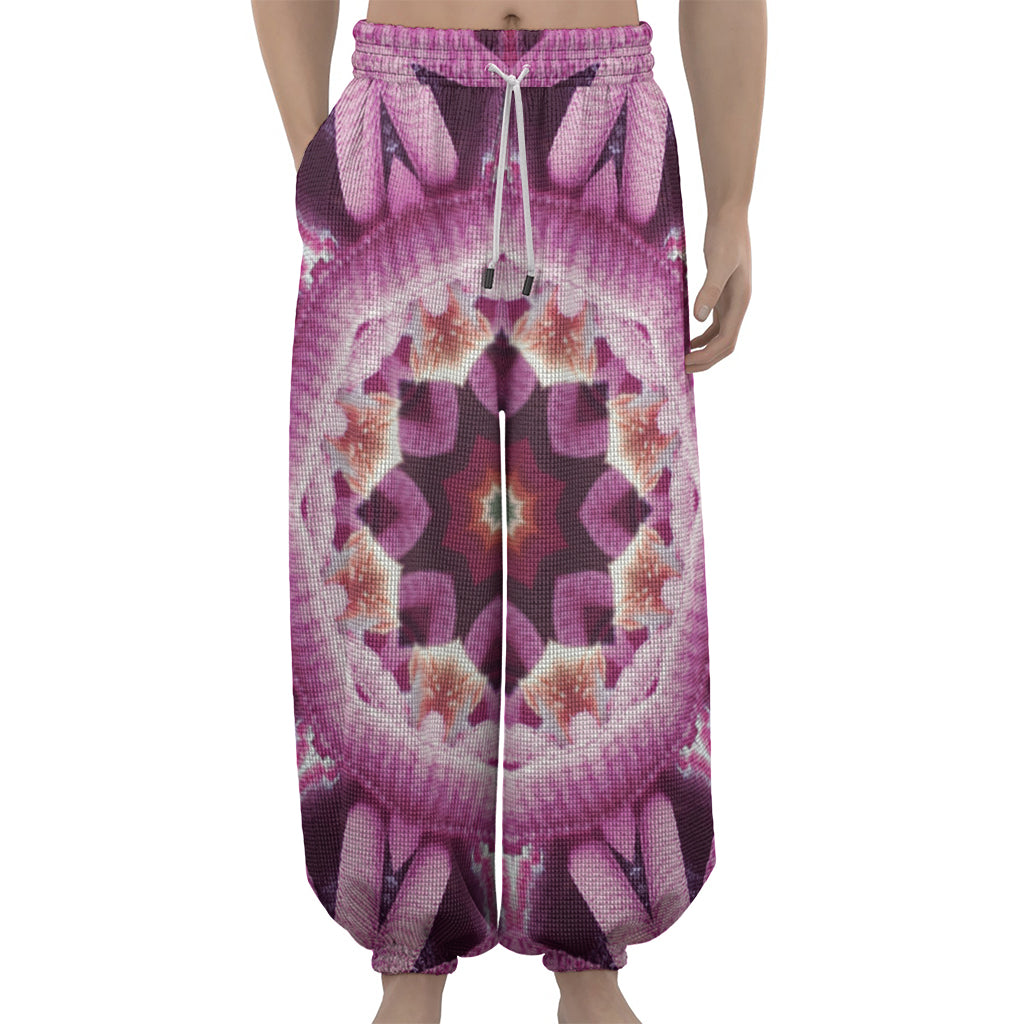 Pink Kaleidoscope Print Lantern Pants