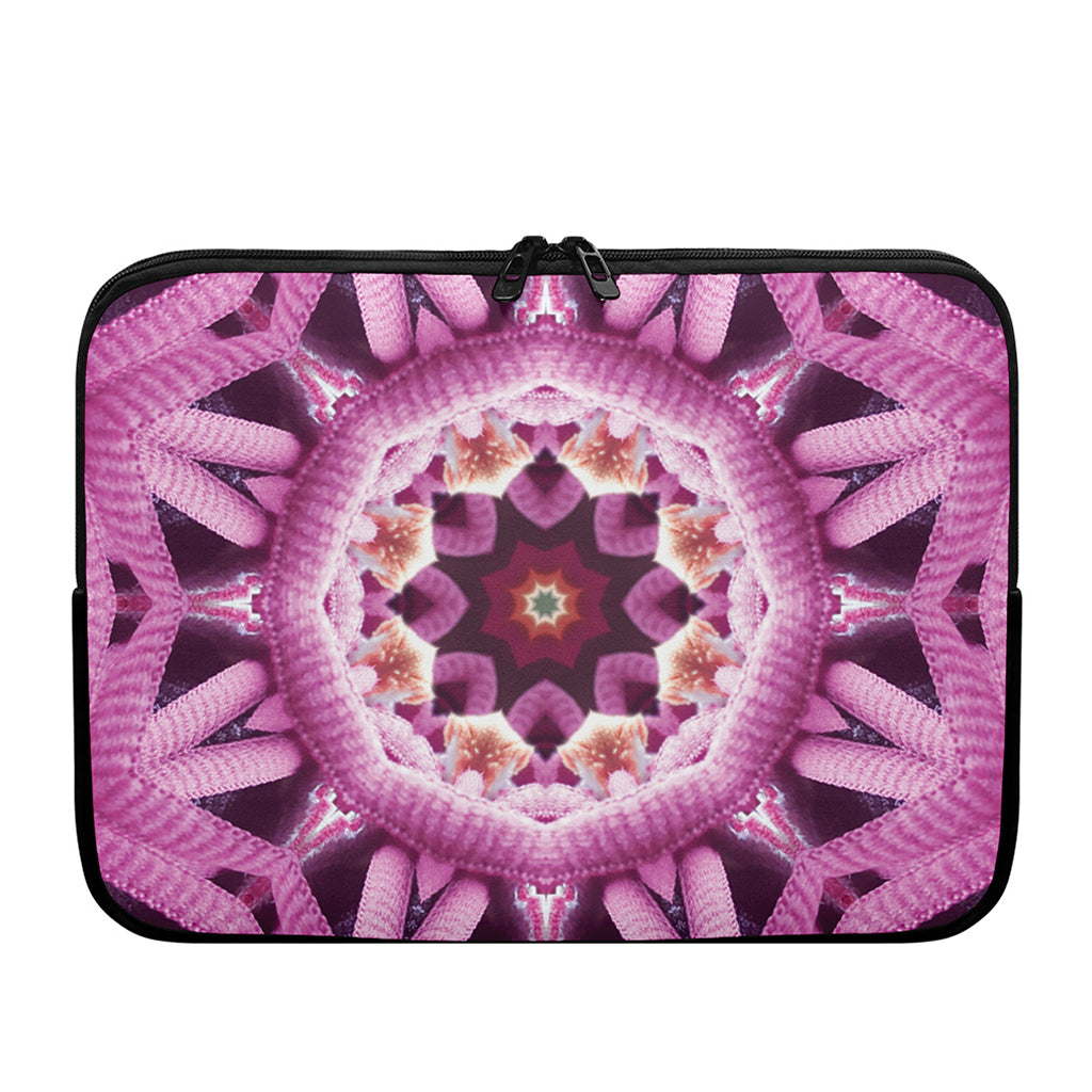 Pink Kaleidoscope Print Laptop Sleeve