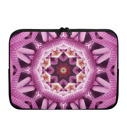 Pink Kaleidoscope Print Laptop Sleeve