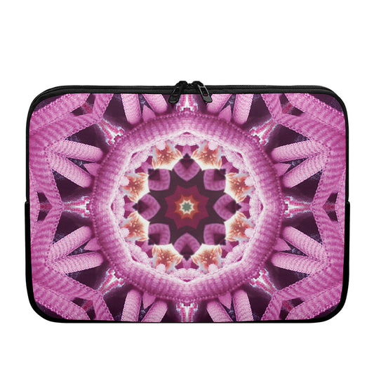 Pink Kaleidoscope Print Laptop Sleeve