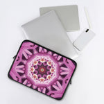 Pink Kaleidoscope Print Laptop Sleeve
