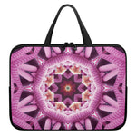Pink Kaleidoscope Print Laptop Sleeve With Handle