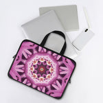 Pink Kaleidoscope Print Laptop Sleeve With Handle