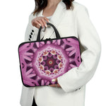 Pink Kaleidoscope Print Laptop Sleeve With Handle