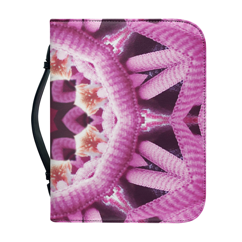 Pink Kaleidoscope Print Leather Bible Cover
