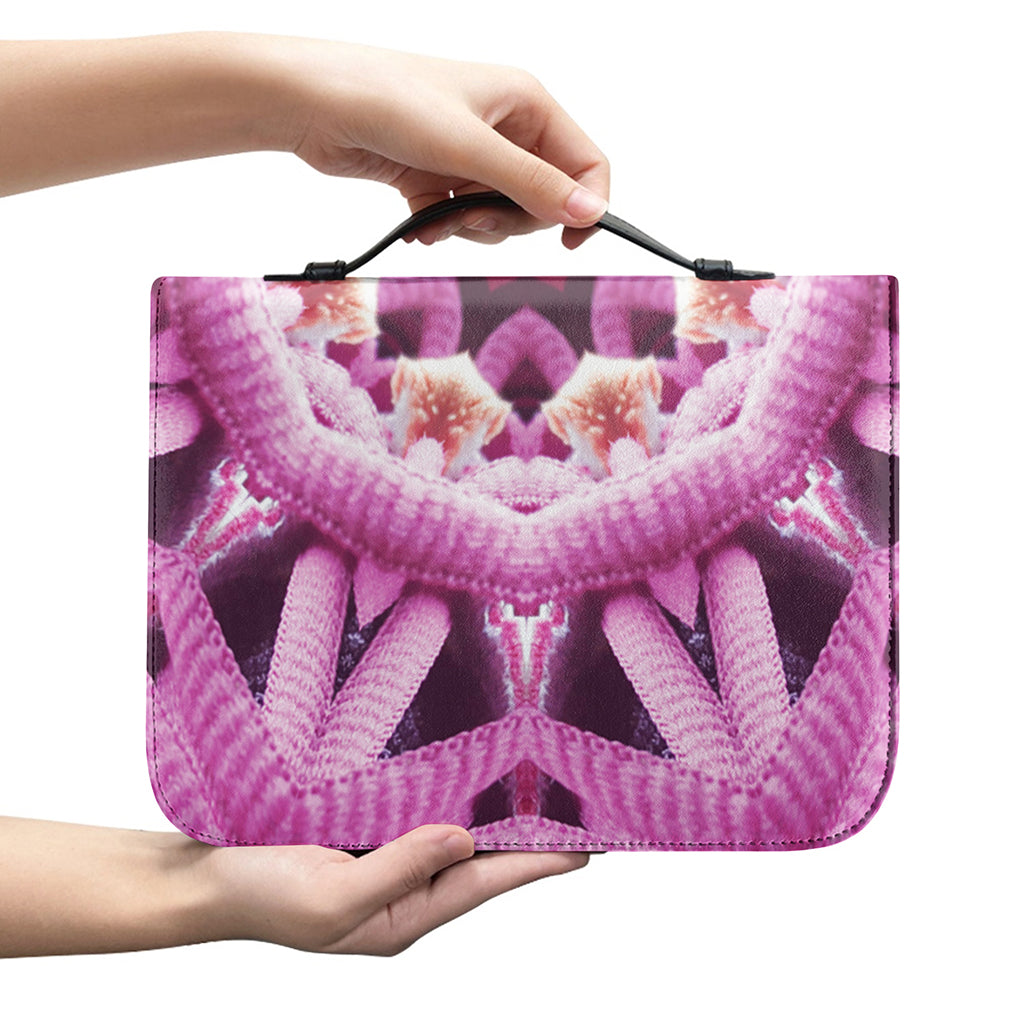 Pink Kaleidoscope Print Leather Bible Cover