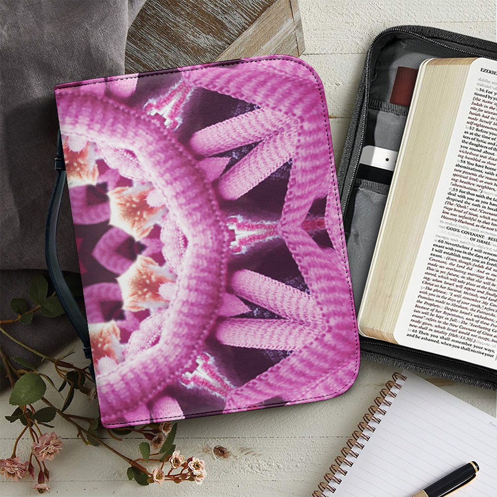 Pink Kaleidoscope Print Leather Bible Cover
