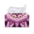 Pink Kaleidoscope Print Leather Tissue Box Cover