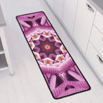 Pink Kaleidoscope Print Long Kitchen Mat