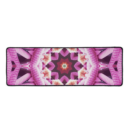 Pink Kaleidoscope Print Long Kitchen Mat