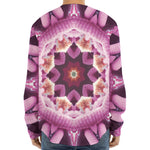 Pink Kaleidoscope Print Long Sleeve Baseball Jersey