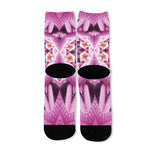Pink Kaleidoscope Print Long Socks