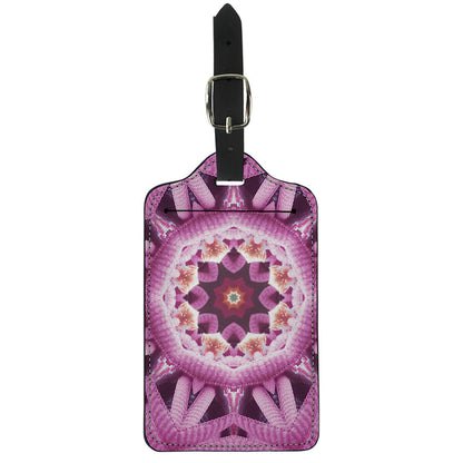 Pink Kaleidoscope Print Luggage Tag