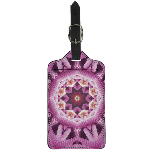 Pink Kaleidoscope Print Luggage Tag