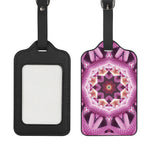 Pink Kaleidoscope Print Luggage Tag