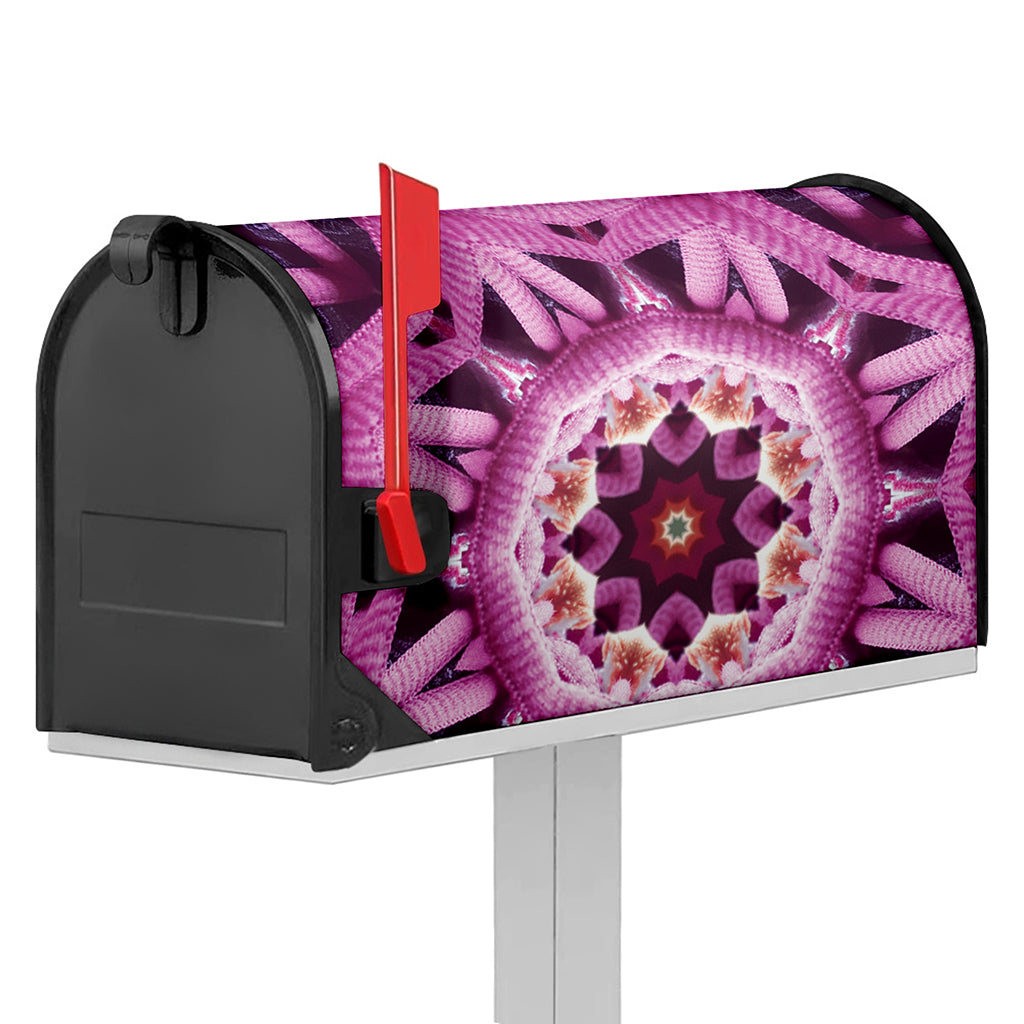 Pink Kaleidoscope Print Mailbox Cover