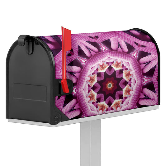 Pink Kaleidoscope Print Mailbox Cover
