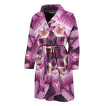 Pink Kaleidoscope Print Men's Bathrobe