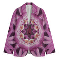 Pink Kaleidoscope Print Men's Blazer