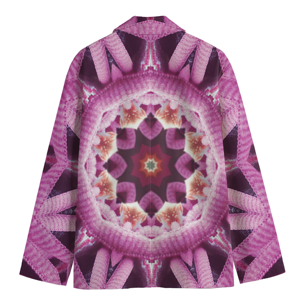 Pink Kaleidoscope Print Men's Blazer