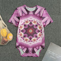 Pink Kaleidoscope Print Men's Bodysuit