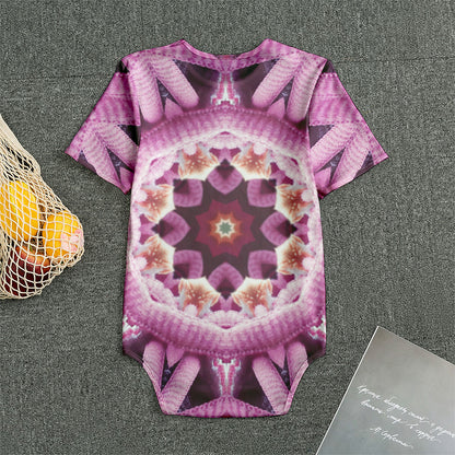 Pink Kaleidoscope Print Men's Bodysuit