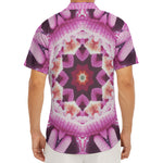 Pink Kaleidoscope Print Men's Deep V-Neck Shirt