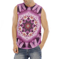 Pink Kaleidoscope Print Men's Fitness Tank Top