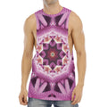 Pink Kaleidoscope Print Men's Muscle Tank Top
