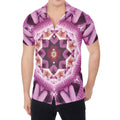 Pink Kaleidoscope Print Men's Shirt