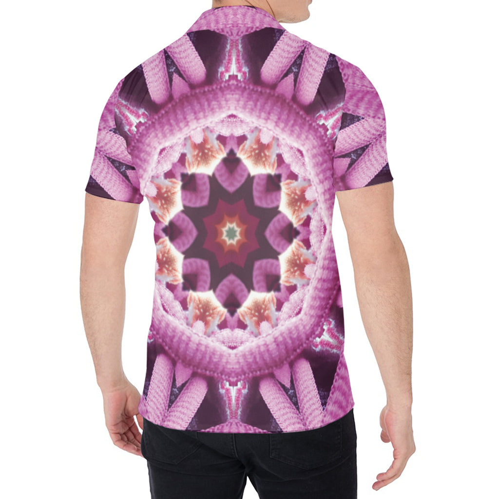 Pink Kaleidoscope Print Men's Shirt