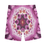 Pink Kaleidoscope Print Men's Sports Shorts