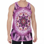 Pink Kaleidoscope Print Men's Velvet Tank Top