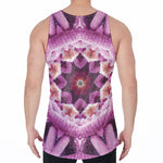Pink Kaleidoscope Print Men's Velvet Tank Top
