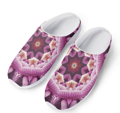 Pink Kaleidoscope Print Mesh Casual Shoes