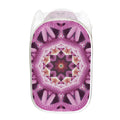 Pink Kaleidoscope Print Mesh Laundry Hamper