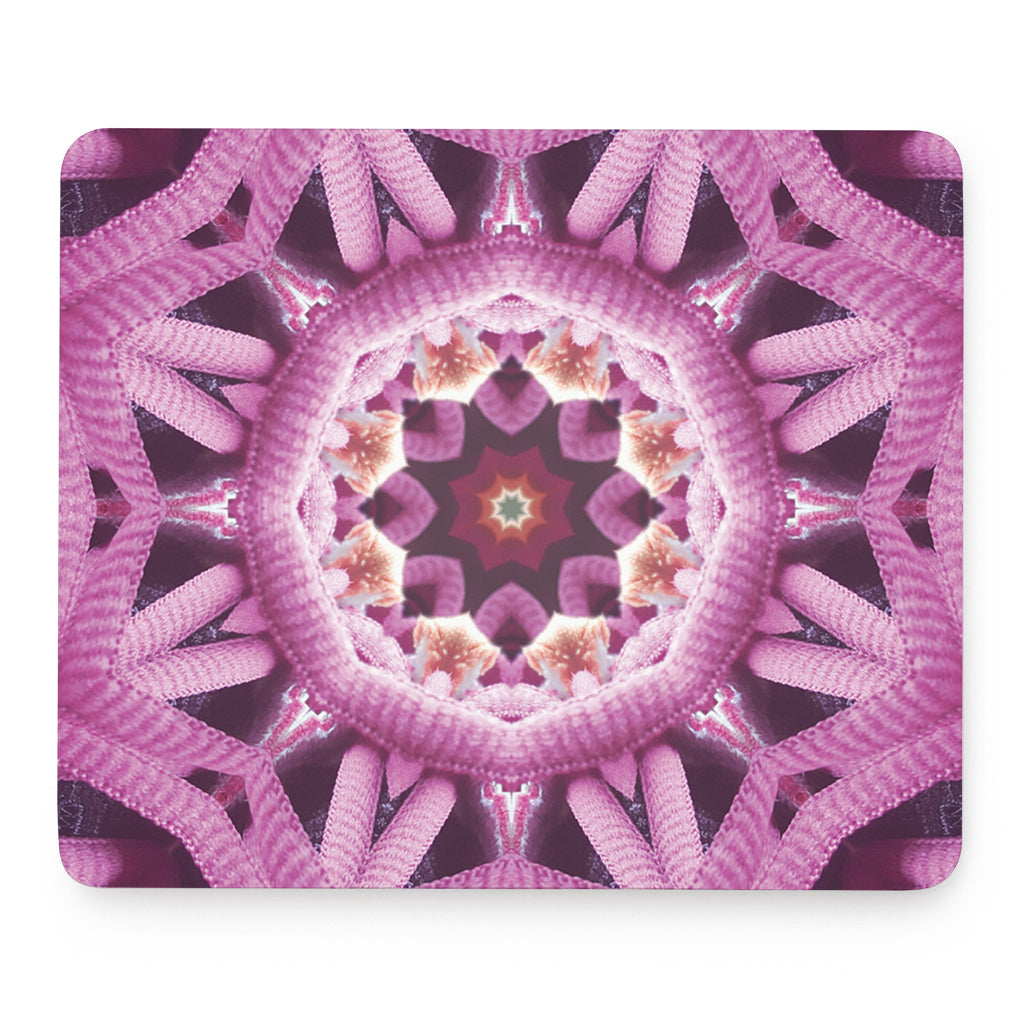 Pink Kaleidoscope Print Mouse Pad
