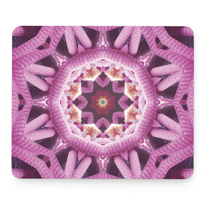 Pink Kaleidoscope Print Mouse Pad