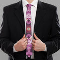 Pink Kaleidoscope Print Necktie