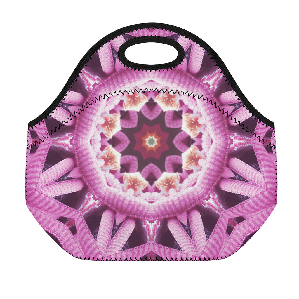 Pink Kaleidoscope Print Neoprene Lunch Bag
