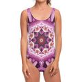 Pink Kaleidoscope Print One Piece Swimsuit