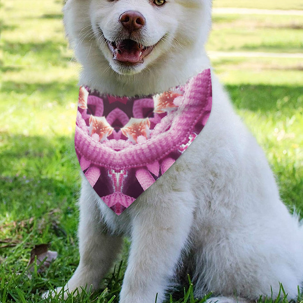 Pink Kaleidoscope Print Over The Collar Dog Bandana