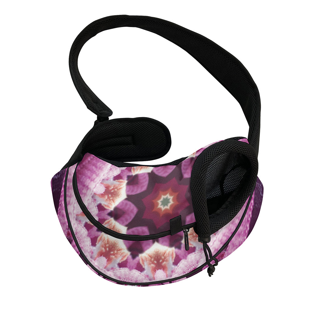 Pink Kaleidoscope Print Pet Sling Carrier