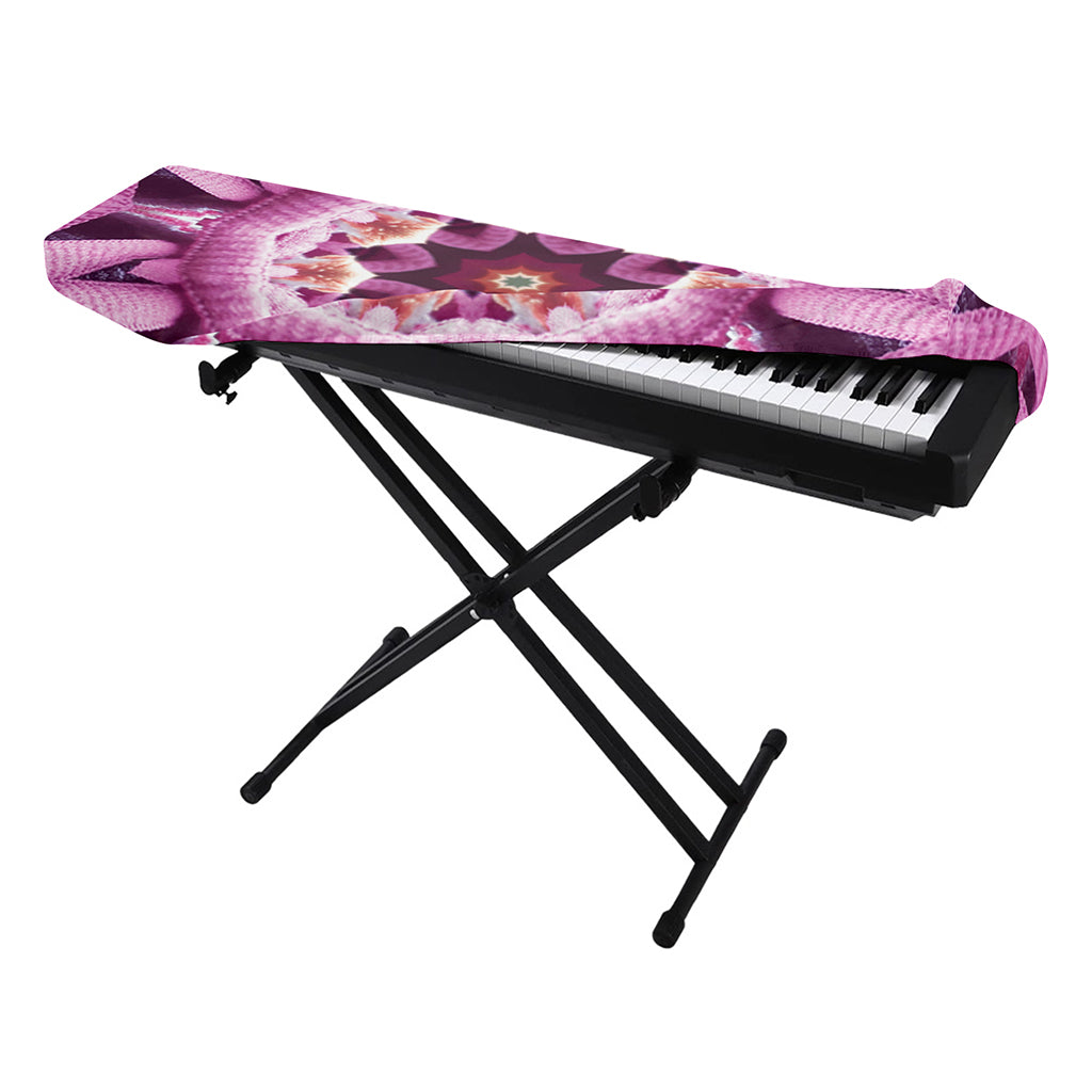 Pink Kaleidoscope Print Piano Keyboard Cover