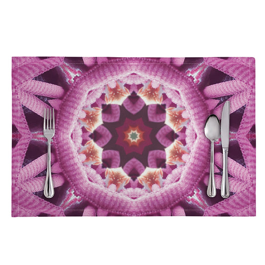 Pink Kaleidoscope Print Placemat