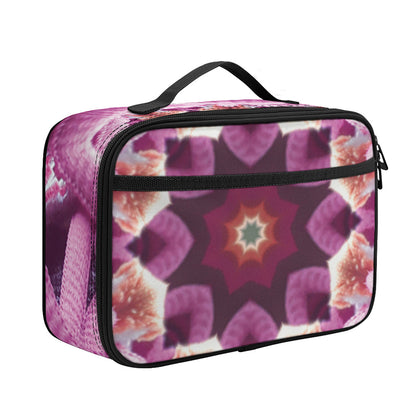 Pink Kaleidoscope Print Portable Lunch Bag