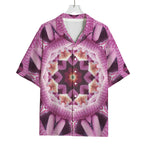 Pink Kaleidoscope Print Rayon Hawaiian Shirt