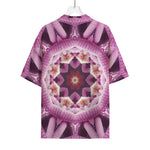 Pink Kaleidoscope Print Rayon Hawaiian Shirt