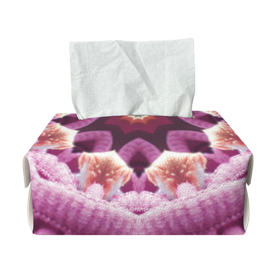 Pink Kaleidoscope Print Rectangle Tissue Box Cover